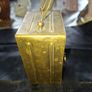 Antique French Carriage Clock Tischuhr Era Likely dating from 1880 to 1900 Material Brass Casing with a white dial and black numerals, Image 2