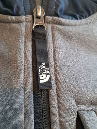 The North Face Boys Zip Hoodie Sweater Grey Colourblock