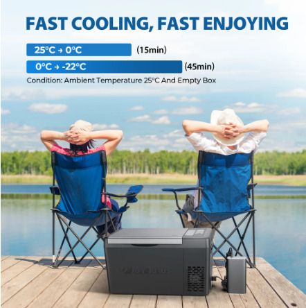 Car Mini Fridge 12V Portable Compressor Refrigerator 22L/28L Cooler For Caravan Camping Travel or Cosmetic Freezer