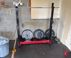 Adjustable squat and bench rack