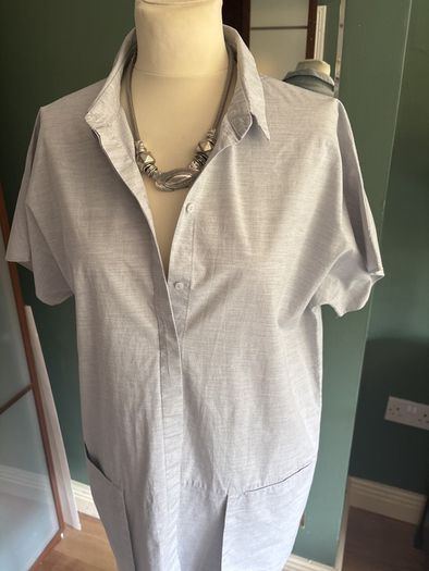 COS shirt dress with 2 large slit pockets - Size 12