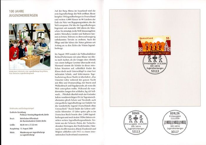 2009 Bundes Republic Deutschland (Germany) Federal Annual Stamp EFT Collection 2009 with 43 images of contents