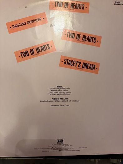 Stacey Q Two Of Hearts Original 1986 UK 12 inch European Dance Mix