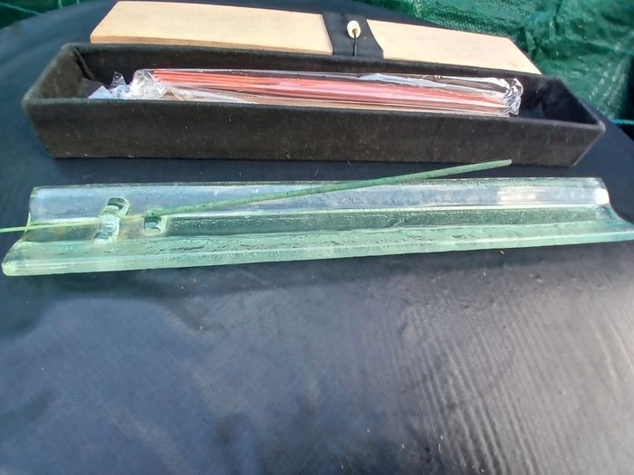 Vintage Incense Sticks Glass Holder