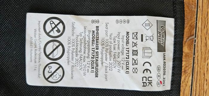 Heated car seat cover