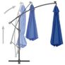 Cantilever Umbrella with LED Lights Azure Blue 350 cm Image 4
