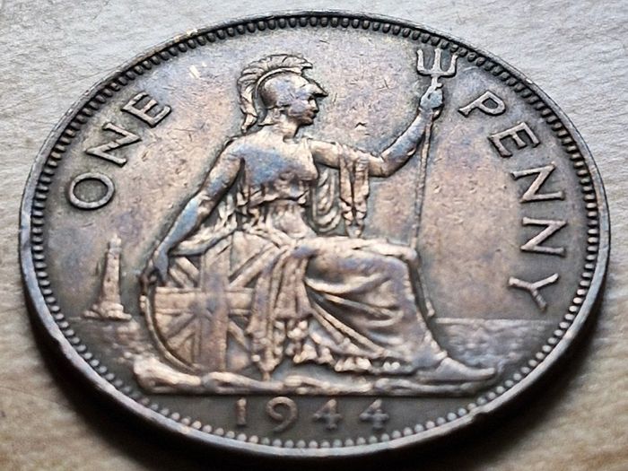 1944 Penny George Vl coin
