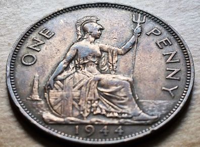 1944 Penny George Vl coin