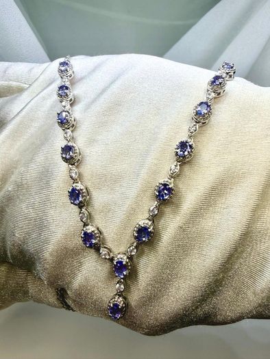 Tanzanite and Natural Zircon Necklace