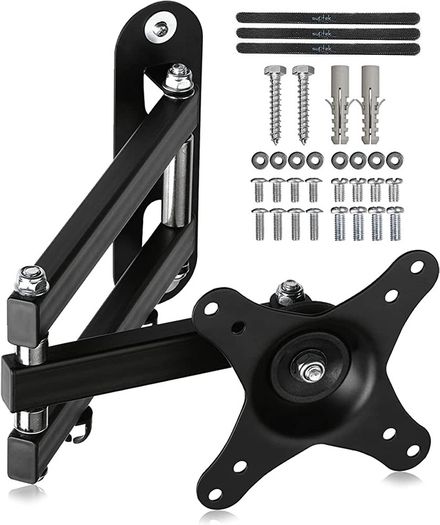 TV Wall Bracket Mount Swivel and Tilt for Most 15"-32" LED, LCD, OLED Flat Screen TVs and Monitors with VESA 75x75-100x100mm up to 13kg Full Motion Monitor Wall Bracket (FREE POSTAGE)