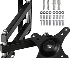 TV Wall Bracket Mount Swivel and Tilt for Most 15"-32" LED, LCD, OLED Flat Screen TVs and Monitors with VESA 75x75-100x100mm up to 13kg Full Motion Monitor Wall Bracket (FREE POSTAGE)