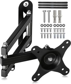 TV Wall Bracket Mount Swivel and Tilt for Most 15"-32" LED, LCD, OLED Flat Screen TVs and Monitors with VESA 75x75-100x100mm up to 13kg Full Motion Monitor Wall Bracket (FREE POSTAGE)