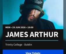 James Arthur VIP Concert Tickets