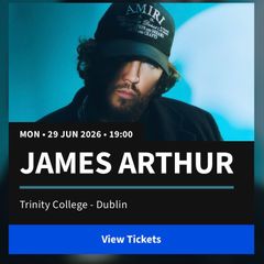 James Arthur VIP Concert Tickets
