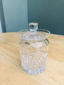 Heavy Crystal Lidded Preserve Jar