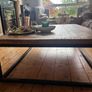 Large Bespoke Solid Wood & Steel Coffee Table Image 8