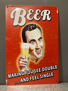 Beer Tin Metal sign