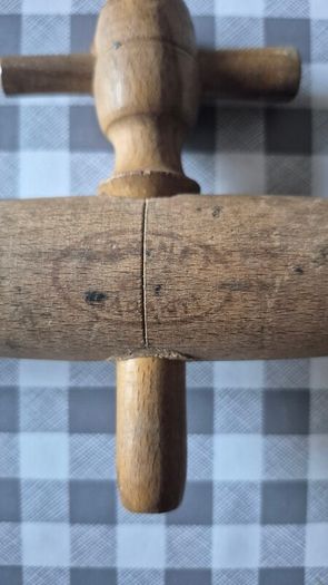 Vintage Wooden Wine / Beer Barrel Tap Spigot (French "Garanti" Stamp)