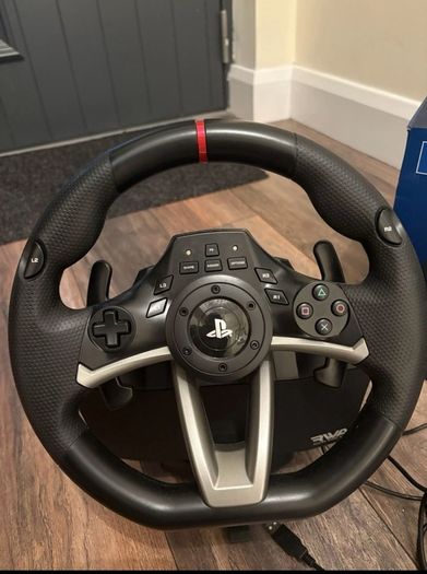 PS4 Racing Wheel Apex And Pedals. Brand New Condition  Very lightly used- maybe 6-10 times in total. Everything included.  Perfect condition with Box- PS4, PS3 And PC