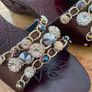 Handmade Vietnamese wooden wedge shoes size 6 Image 7