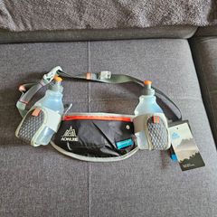 Running waist bag. Jogging. Trekking. Hiking. 2 water bottles included