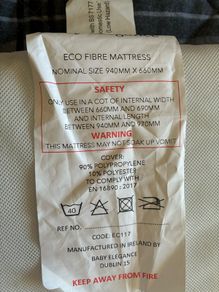 baby elegance cot mattress