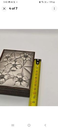 Rare and valuable Italian Mid Century Modern Jatoba and Silver Plated Cigarette Box look at all pictures
