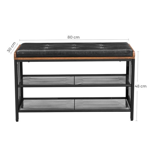 New Shoe Bench with Mesh Shelf Rack - FREE P&P