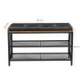 New Shoe Bench with Mesh Shelf Rack - FREE P&P Image 4