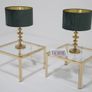 Vintage Pair of Brass and Glass Side Tables, Italy, 1970s Image 7