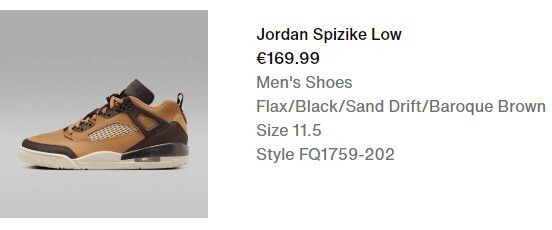 NIKE Jordan Spizike Low UK 11.5