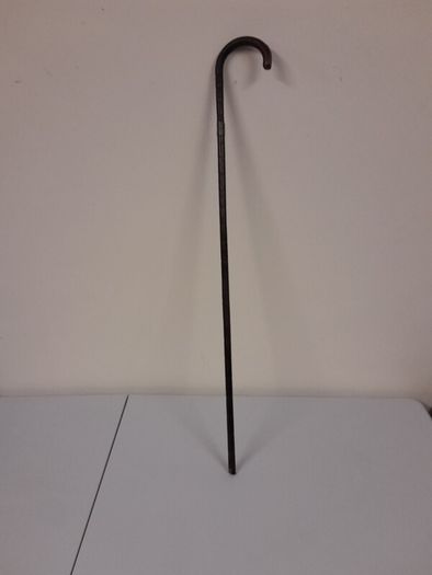 Vintage Bamboo Walking Stick Cane with Silver Collar