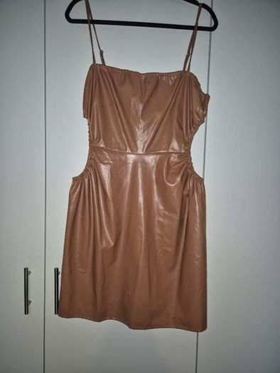 Faux leather dress