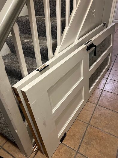 White internal doors with handles/locks