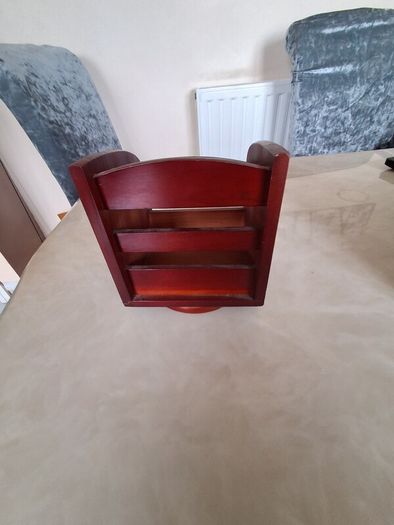 Wooden Swivel Letter Rack