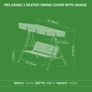 New Relaxing 3 Seater Swing Chair Image 4