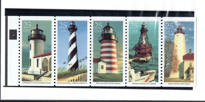 1990 USA Lighthouses Commemorative Stamps Mint Never Hinged (MNH