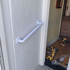 Grab rails. (Plastic and steel)