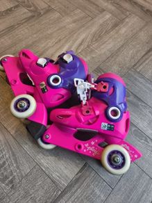 Oxelo pink skates 4-6 years