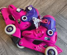 Oxelo pink skates 4-6 years