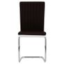 Cantilever Dining Chairs 2 pcs Brown Faux Leather Image 2