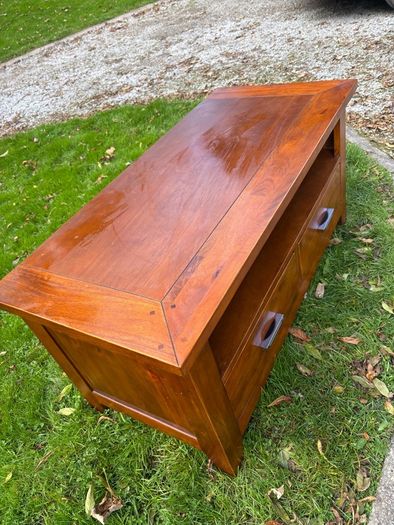 solid wood tv unit