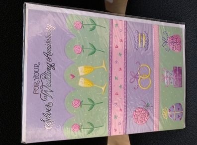 Silver anniversary greeting card (25 years married)