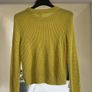 H&M Basic Lemon Yellow Chunky Knit Jumper - Size XS Image 2