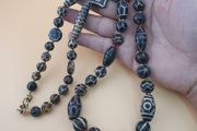 Rare Antique Burmese Pumtek Pyu Petrified Wood Beads Necklace