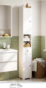 Slim Bathroom Cabinet for 20cm Width Small Spaces