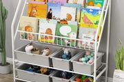 5 Tier Childrens Book Organizer, Kids Book and Toys Storage