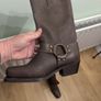 Genuine Leather Brown Biker Boots 5 Image 3