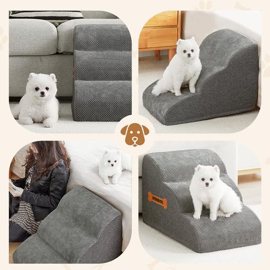 3-Step Dog Stairs for Bed and Sofa Non-Slip Pet Ramp - Brand New Sealed