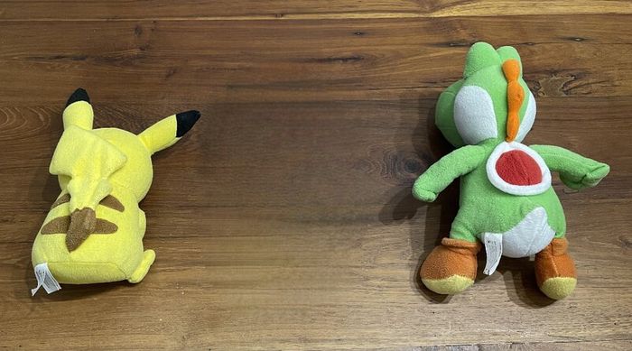Soft Plush Toys - Pikachu + Yoshi - 10 euro each